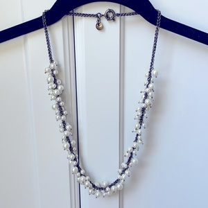 J Crew Cluster Pearl Chain Necklace